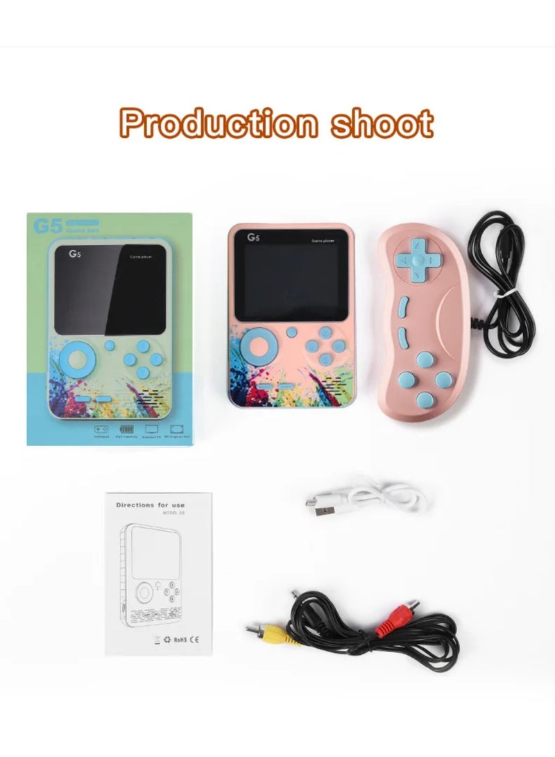 LOWHAT G5 3-Inch Full-Color Screen Handheld Retro Game Console with 500 Preloaded Games and Recharaeable Batterv - Image 5